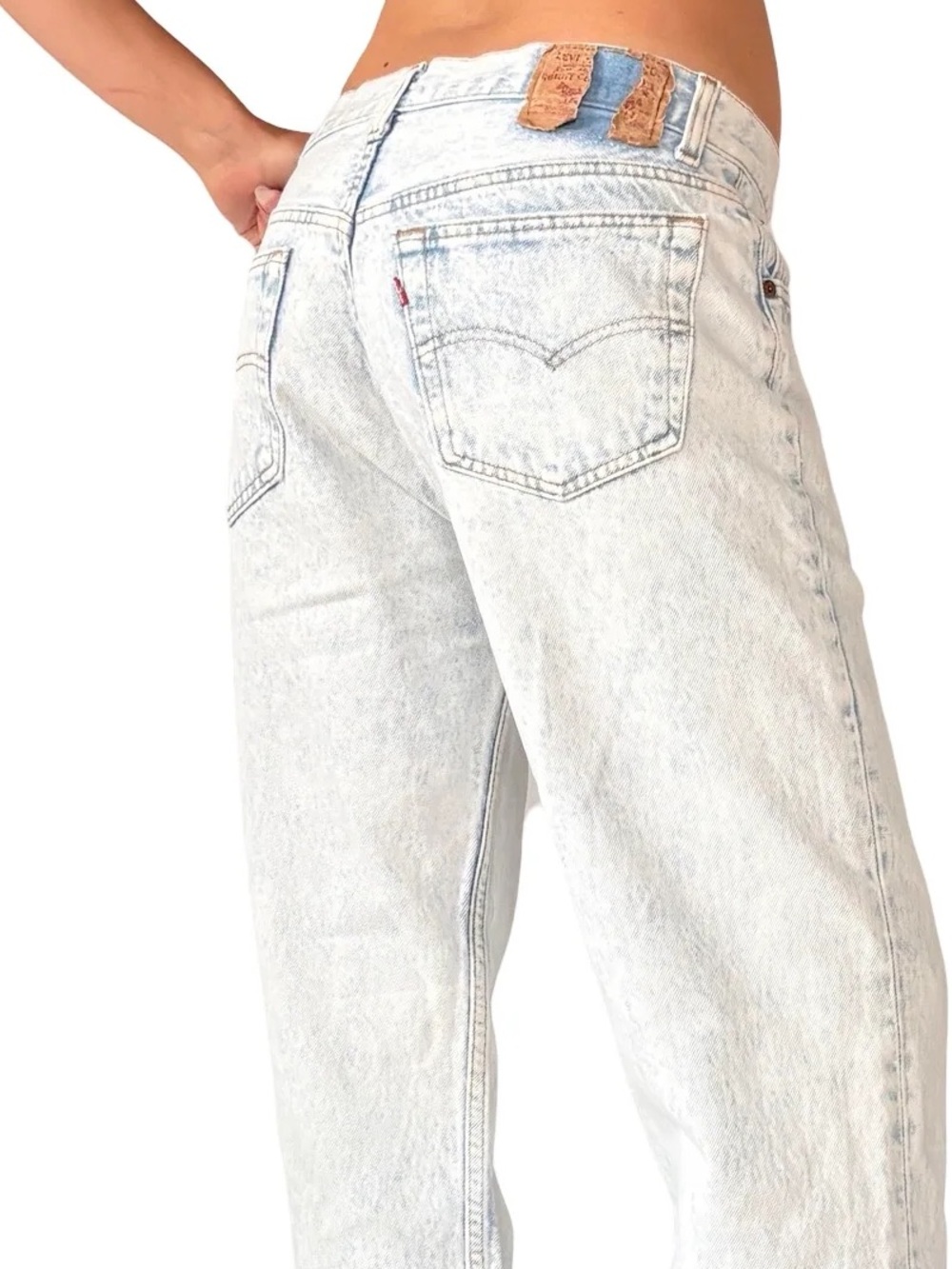 Vintage 501 Levis Acid Wash Distressed 1989 Rock n Roll High Waist 17501